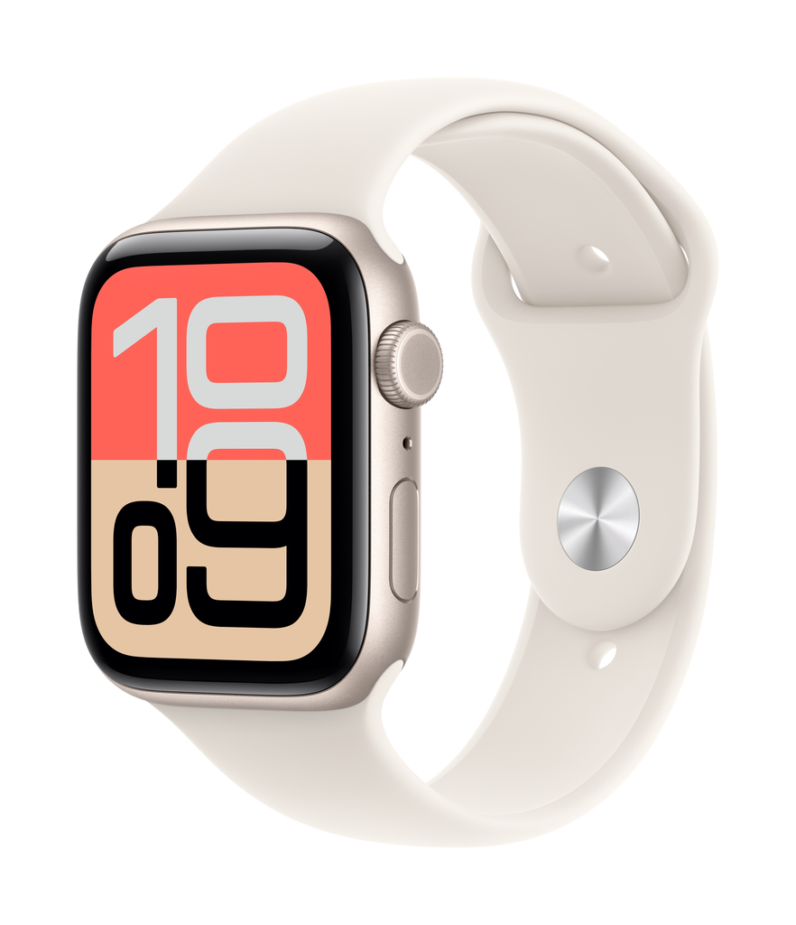 [MEHJ4X/A] Apple Watch SE 3 GPS 44mm Starlight Aluminium Case with Starlight Sport Band - M/L