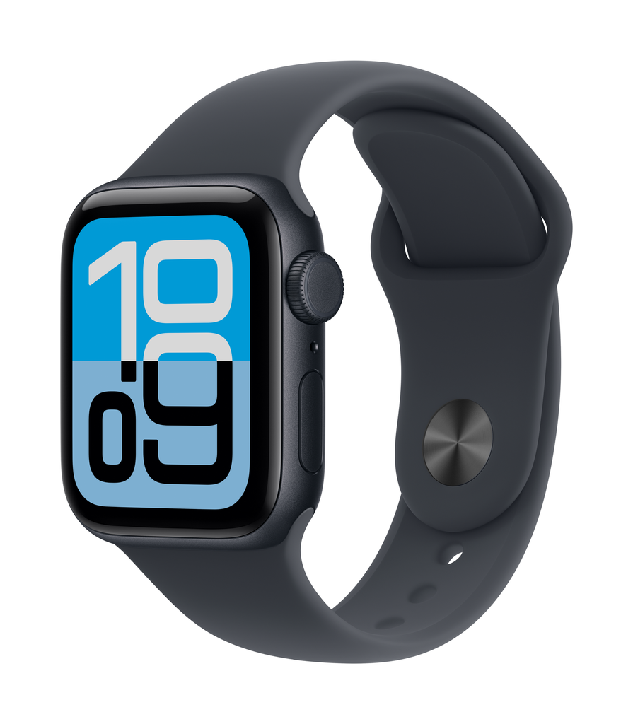[MEP94X/A] Apple Watch SE 3 GPS + Cellular 40mm Midnight Aluminium Case with Midnight Sport Band - S/M