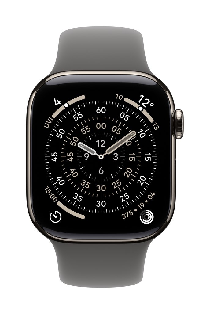 Apple Watch Series 11 GPS 42mm Jet Black Aluminium Case with Black Sport Band - S/M