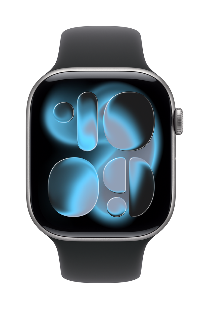 Apple Watch Series 11 GPS + Cellular 46mm Space Grey Aluminium Case with Black Sport Band - S/M
