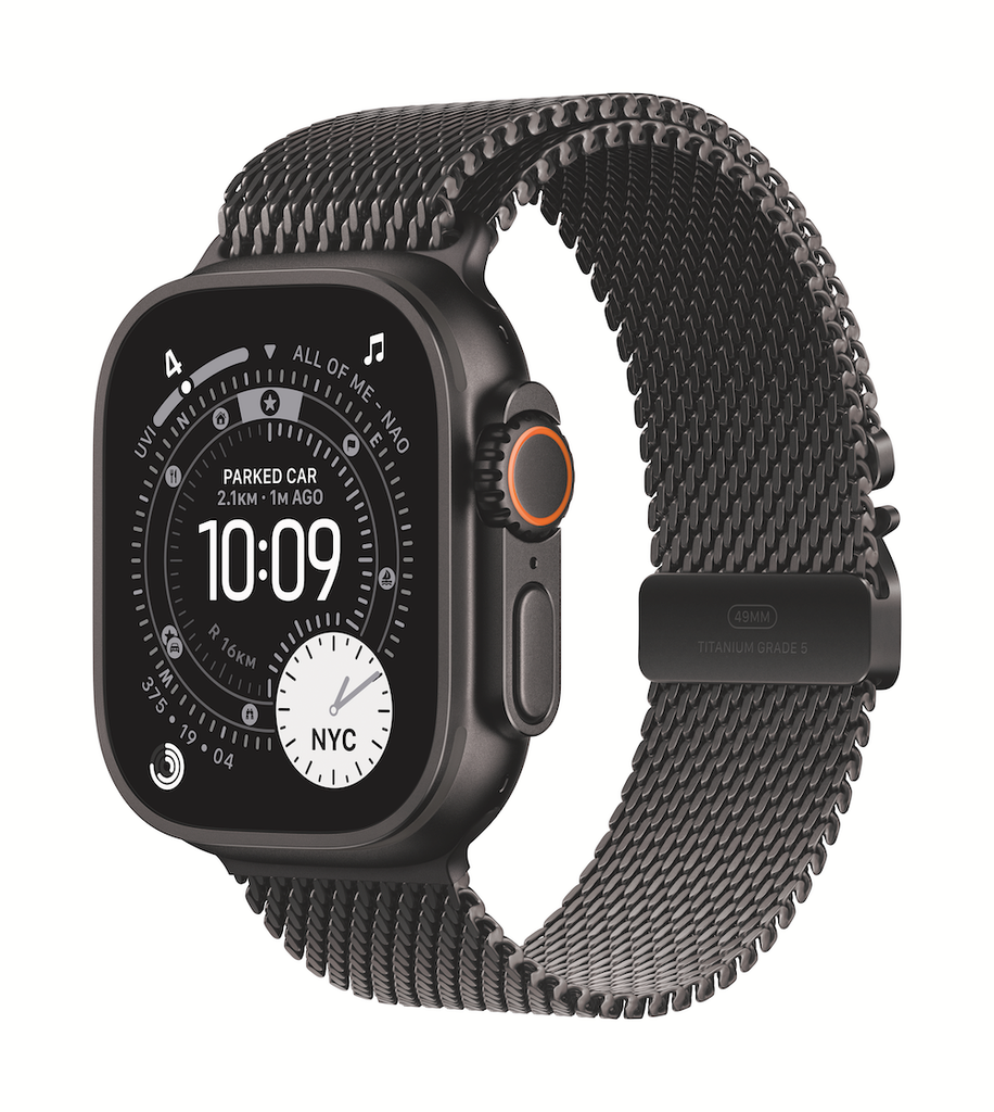 [MF1Q4X/A] Apple Watch Ultra 3 GPS + Cellular 49mm Black Titanium Case with Black Titanium Milanese Loop - Medium