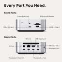 Satechi Thunderbolt 5 CubeDock With SSD Enclosure (Silver)