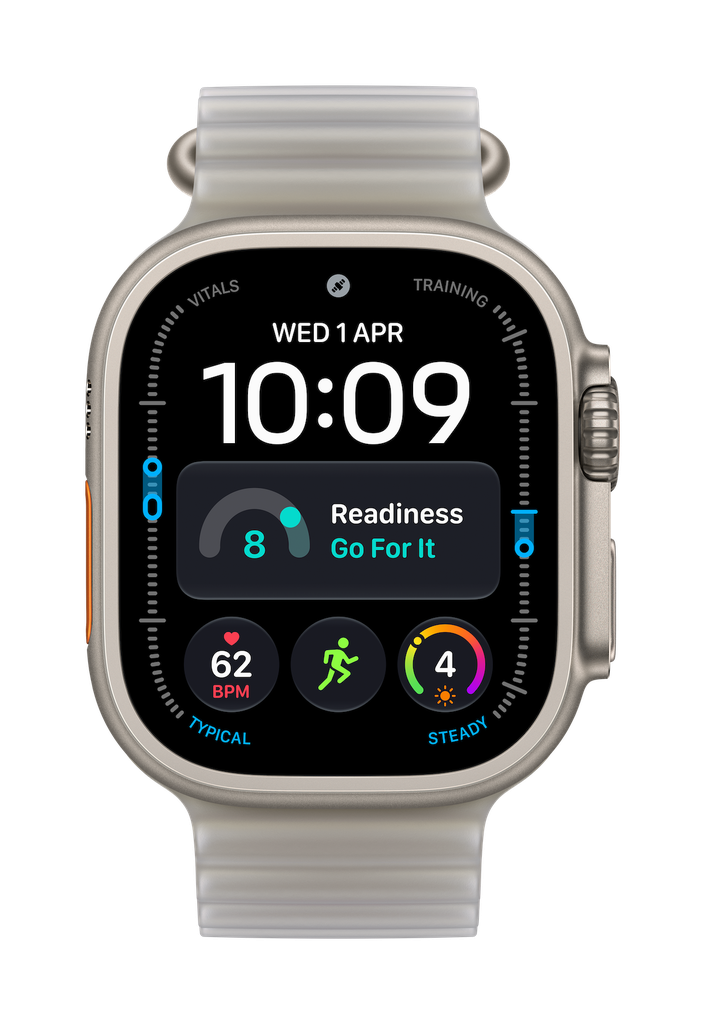 [MJAD4X/A] Watch Ultra 4 GPS + Cellular 49mm Natural Titanium Case with Translucent Grey Ocean Band