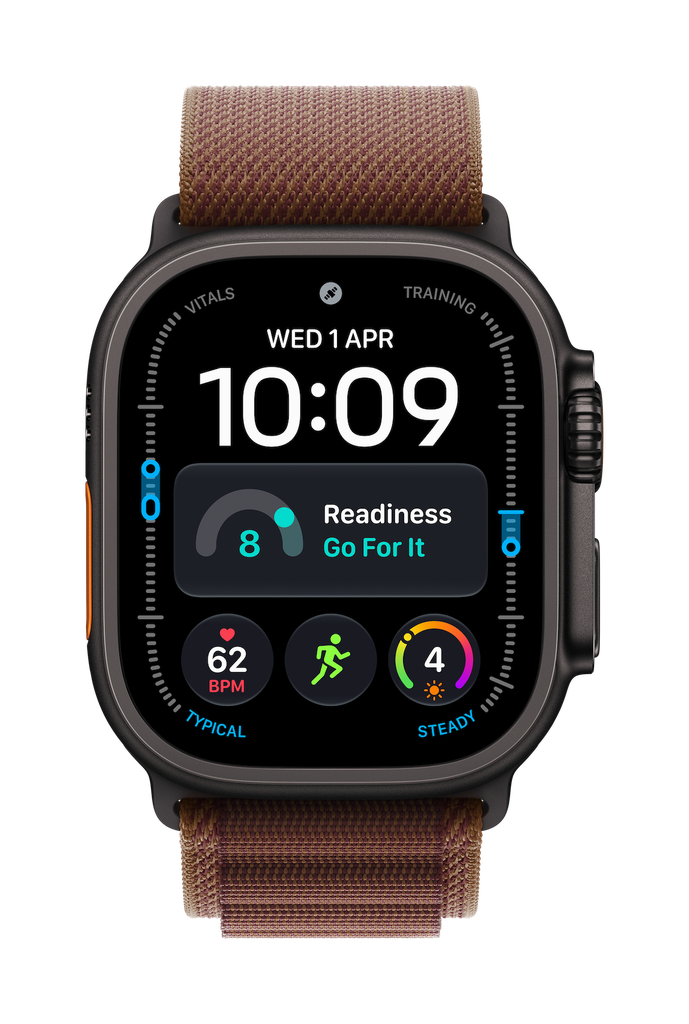 [MJC14X/A] Watch Ultra 4 GPS + Cellular 49mm Black Titanium Case with Burgundy Alpine Loop - M