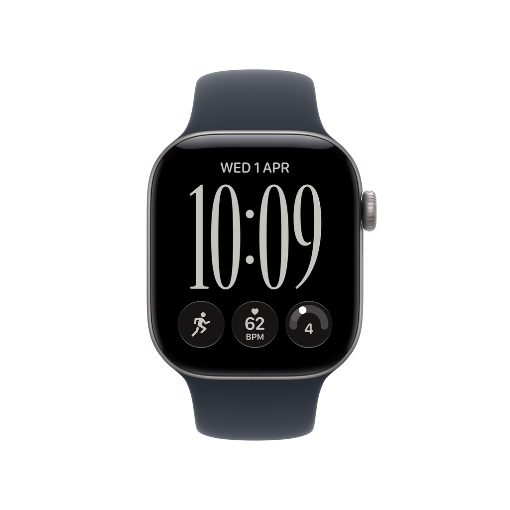 [MJE74X/A] Watch Series 12 GPS 42mm Space Grey Aluminium Case with Navy Blue Sport Band - S/M