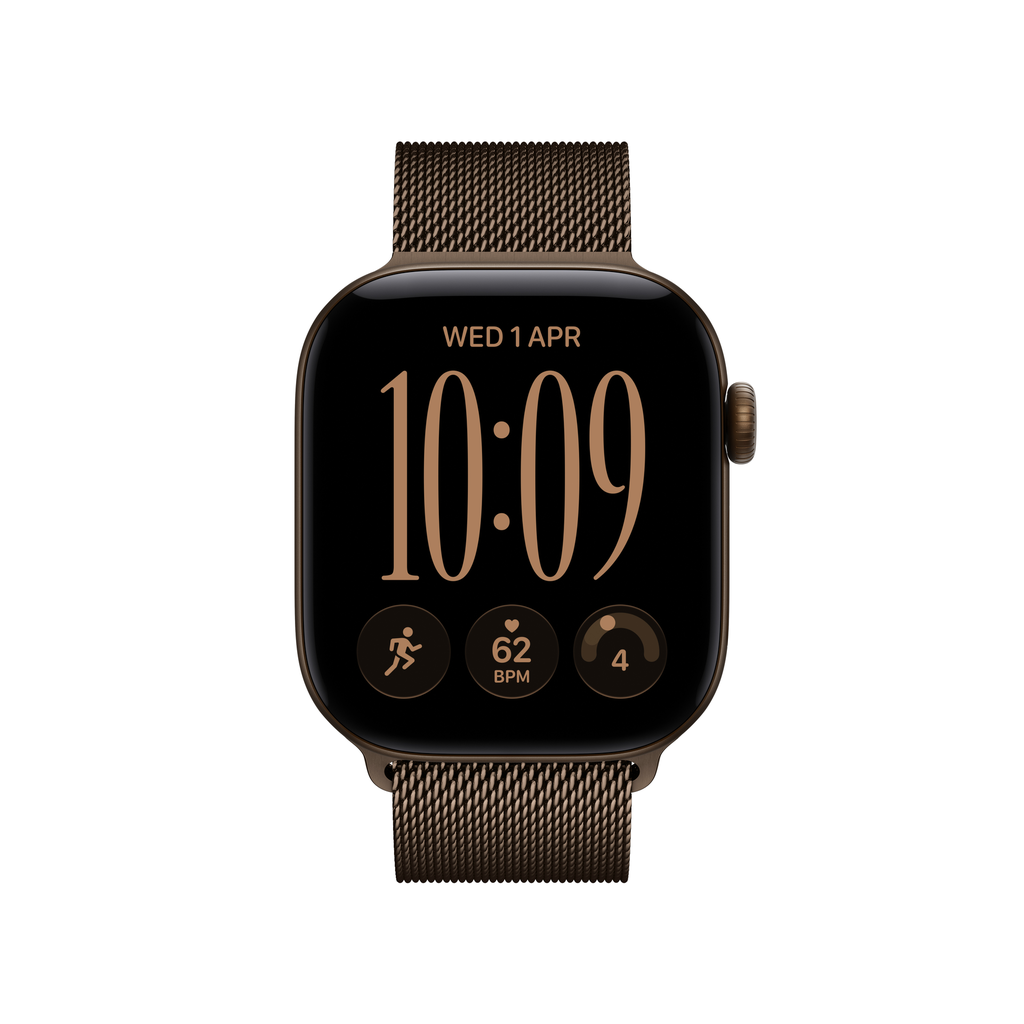 [MKDK4X/A] Watch Series 12 GPS + Cellular 42mm Dark Bronze Aluminium Case with Dark Bronze Milanese Loop
