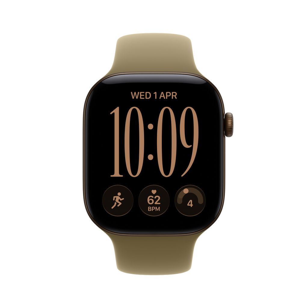 [MJGE4X/A] Watch Series 12 GPS + Cellular 46mm Dark Bronze Aluminium Case with Olive Sport Band - M/L