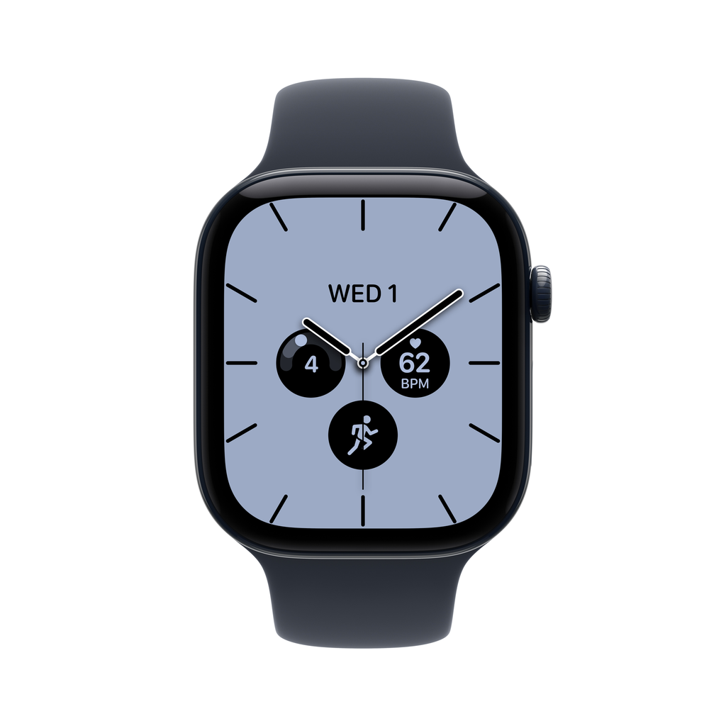 Watch Series 12 GPS + Cellular 46mm Night Blue Ceramic Case with Navy Blue Sport Band - S/M