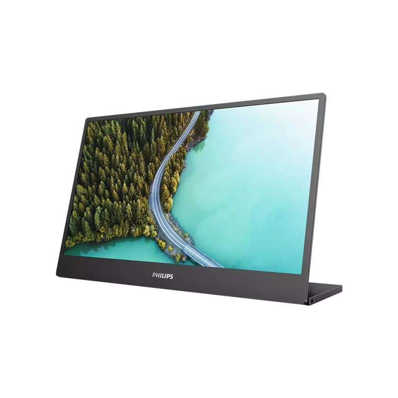 Philips 16B1P3302 16" Class Full HD LED Monitor - USB-C Portable - 16:9 - Textured Black - 15.6" Viewable - In-plane Switching (IPS) Technology - WLED Backlight - 1920 x 1080 - 16.2 Million Colours - 250 cd/m² - 4 ms - DisplayPort
