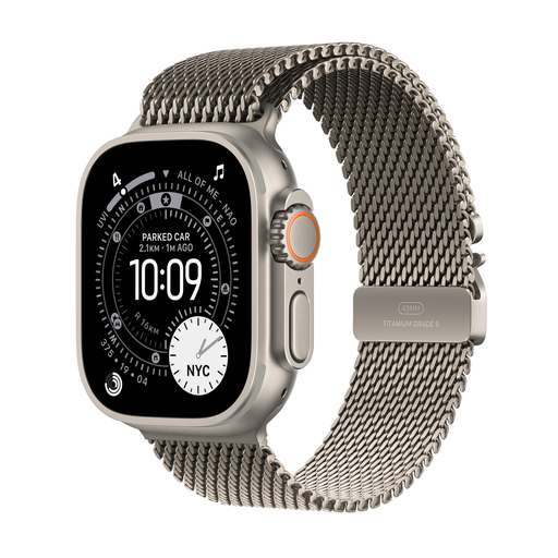 [MEWY4X/A] Apple Watch Ultra 3 GPS + Cellular 49mm Natural Titanium Case with Natural Titanium Milanese Loop - Medium