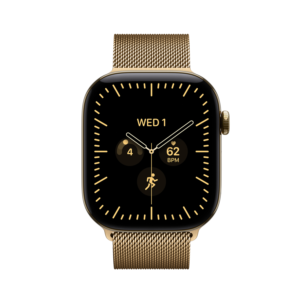 [MJGU4X/A] Watch Series 12 GPS + Cellular 46mm Radiant Gold Titanium Case with Radiant Gold Milanese Loop - S/M