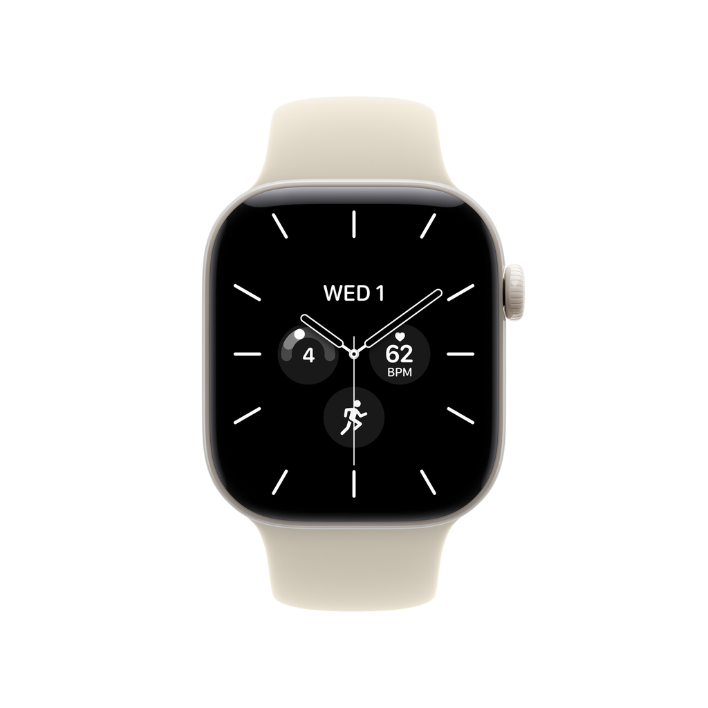 [MJGX4X/A] Watch Series 12 GPS + Cellular 42mm Pearl White Ceramic Case with Sand Sport Band - M/L