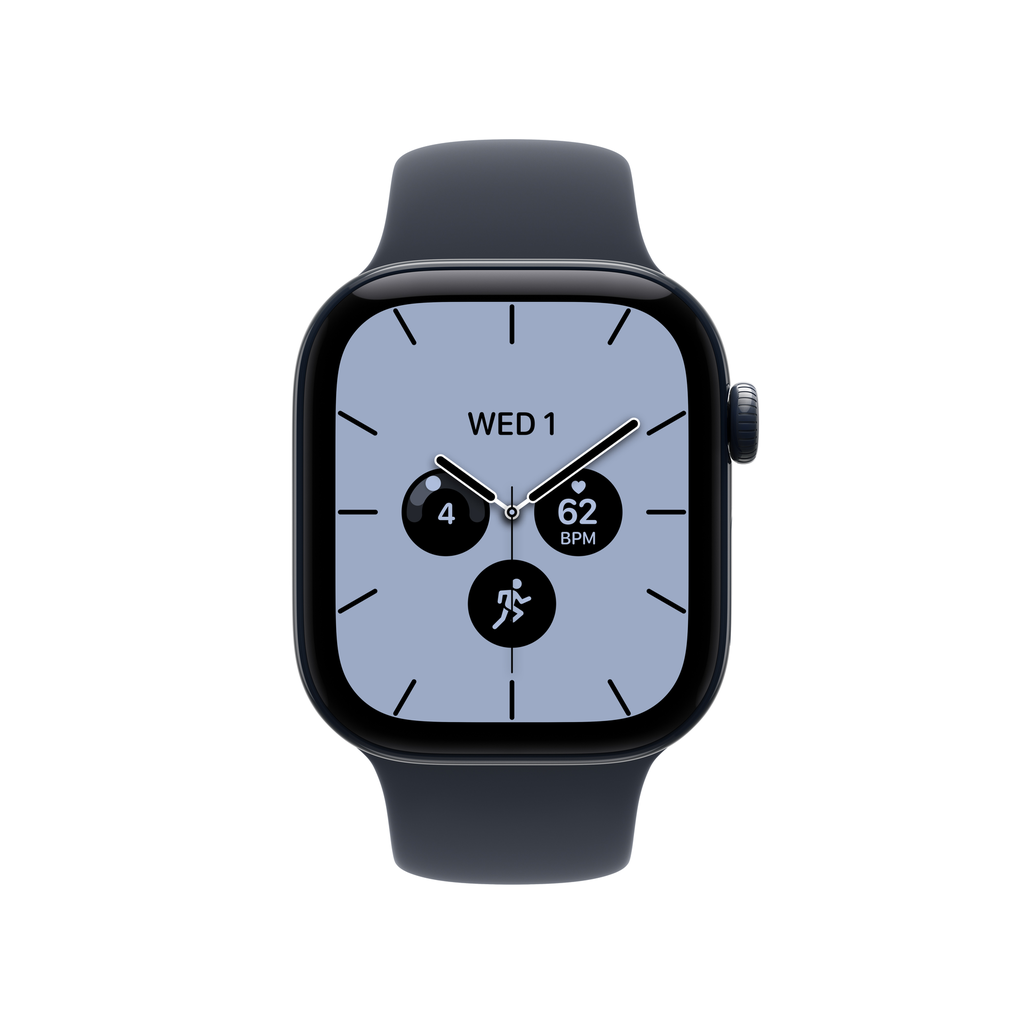 [MJGY4X/A] Watch Series 12 GPS + Cellular 42mm Night Blue Ceramic Case with Navy Blue Sport Band - S/M